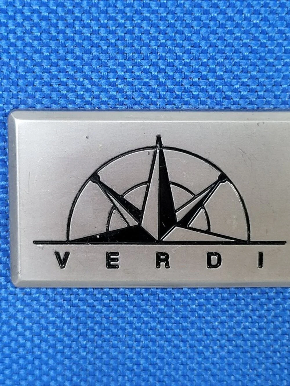 Vintage Verdi Blue Canvas Travel Duffel Bag Small Gym Carry On Tote